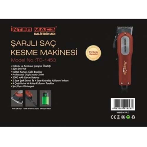İNTER MAC3 SAÇ KESME MAK. TC-1453 *24