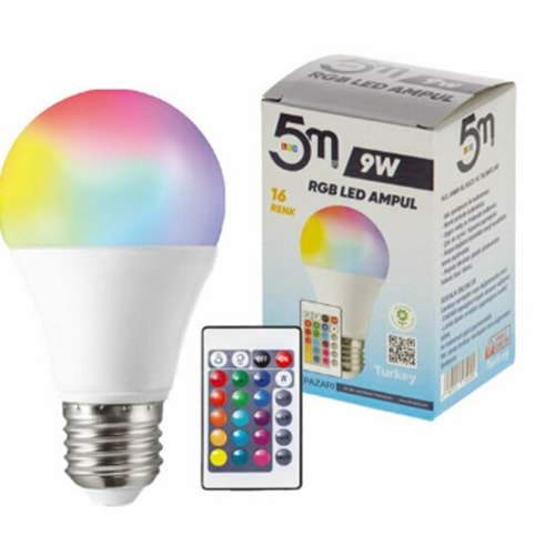 5M RGB LED AMPUL 9W 9206 *100