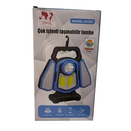 KIRGIL ŞARJLI SOLARLI LAMBA 0530 6690