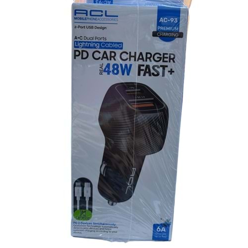 ACL ŞARJ KAFASI IPHONE KABLOLU AC-93 *10