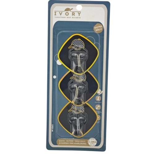 IVORY YAPIŞKANLI ASKI 3LÜ ASK162 *360
