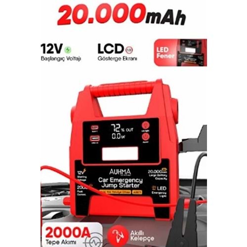 AUHMA AKÜ TAKVİYE 20.000MAH A8811