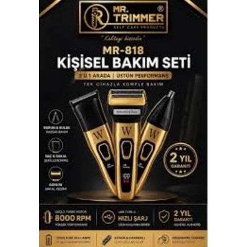 MR.TRIMMER TRAŞ MAKİNESİ MR-818 *60