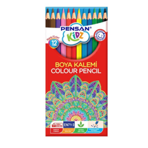 PENSAN KİDZ KURU BOYA 12 RENK 56312 *12