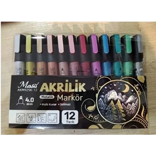 MASİS AKRİLİK METALİK KALEM AKM925K-12 2775