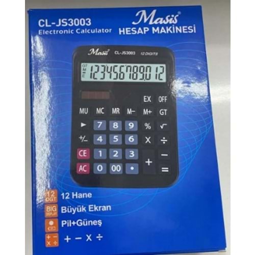 MASİS HESAP MAKİNESİ CL-JS3003