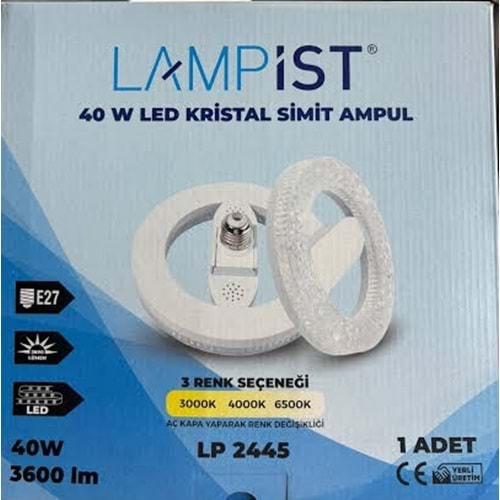 40W 3 RENK KRİSTAL SİMİT ARMATÜR LP 2445