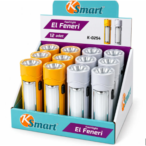 KSMART PİLLİ EL FENERİ K-0254 *12