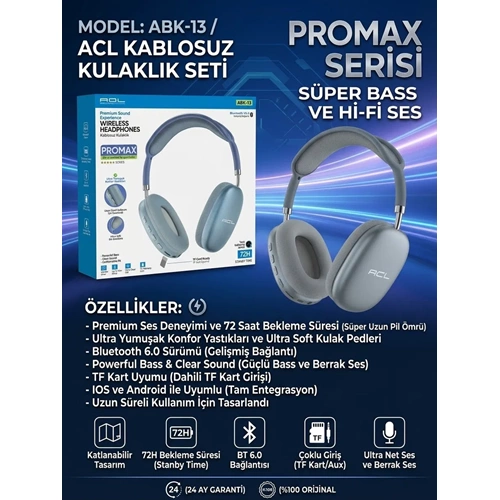 ACL ABK-13 BLUETOOTH KULAKLIK