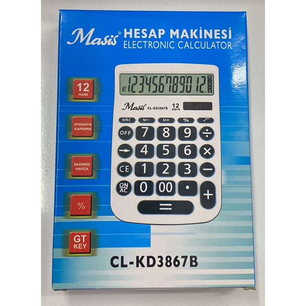 MASİS HESAP MAKİNESİ CL-KD3867B