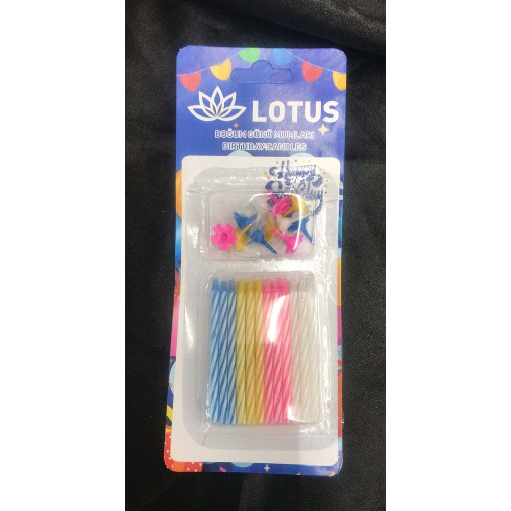 LOTUS DOĞUM GÜNÜ MUMU LTS-TM109 *24