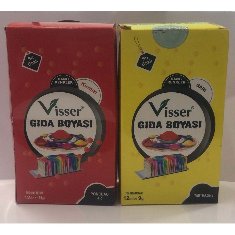 VİSSER GIDA BOYASI KIRMIZI-SARI *12