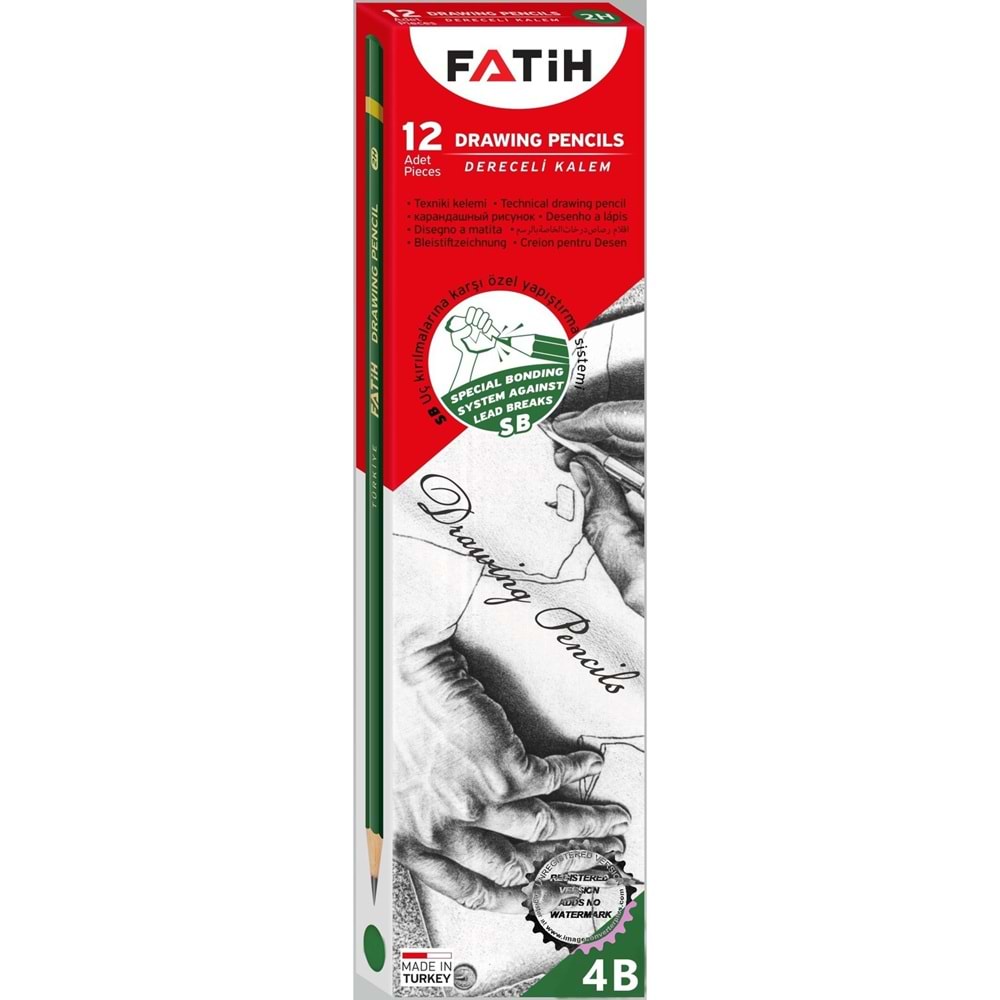 FATİH DERECELİ KURŞUN KALEM 2-3-4-5-6-7-8B 12Lİ *6