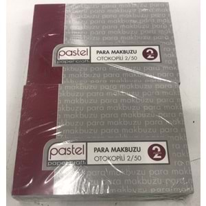 PASTEL OTOKOPİLİ PARA MAKBUZU 2/50 *12