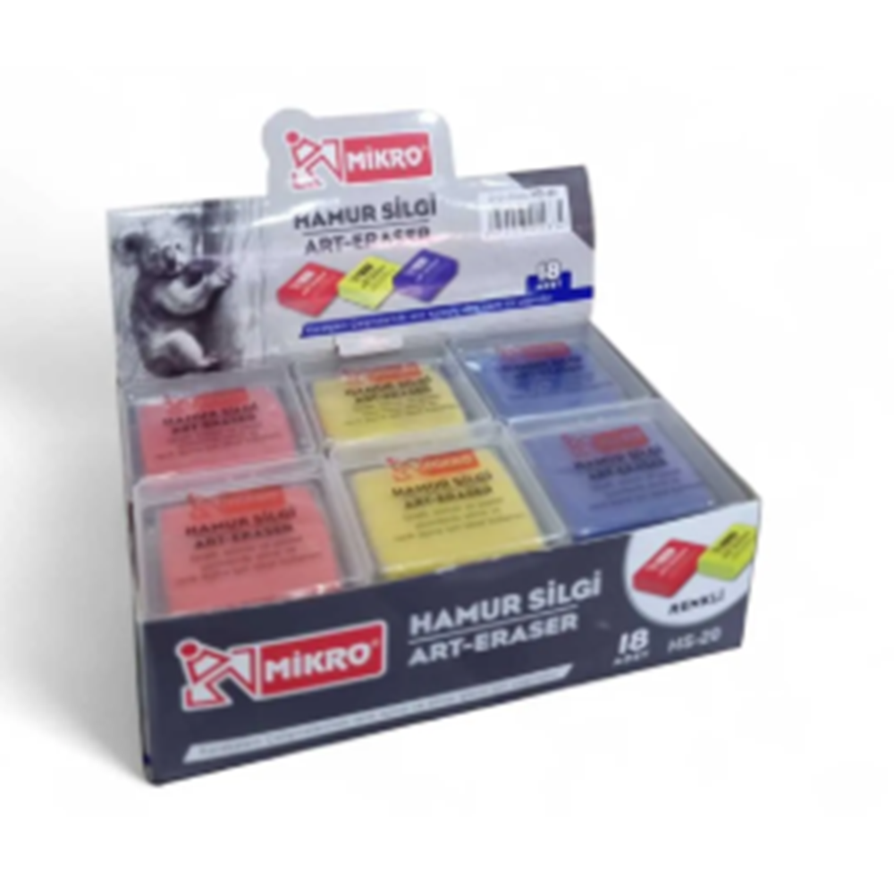 MİKRO RENKLİ HAMUR SİLGİ HS-20 *18