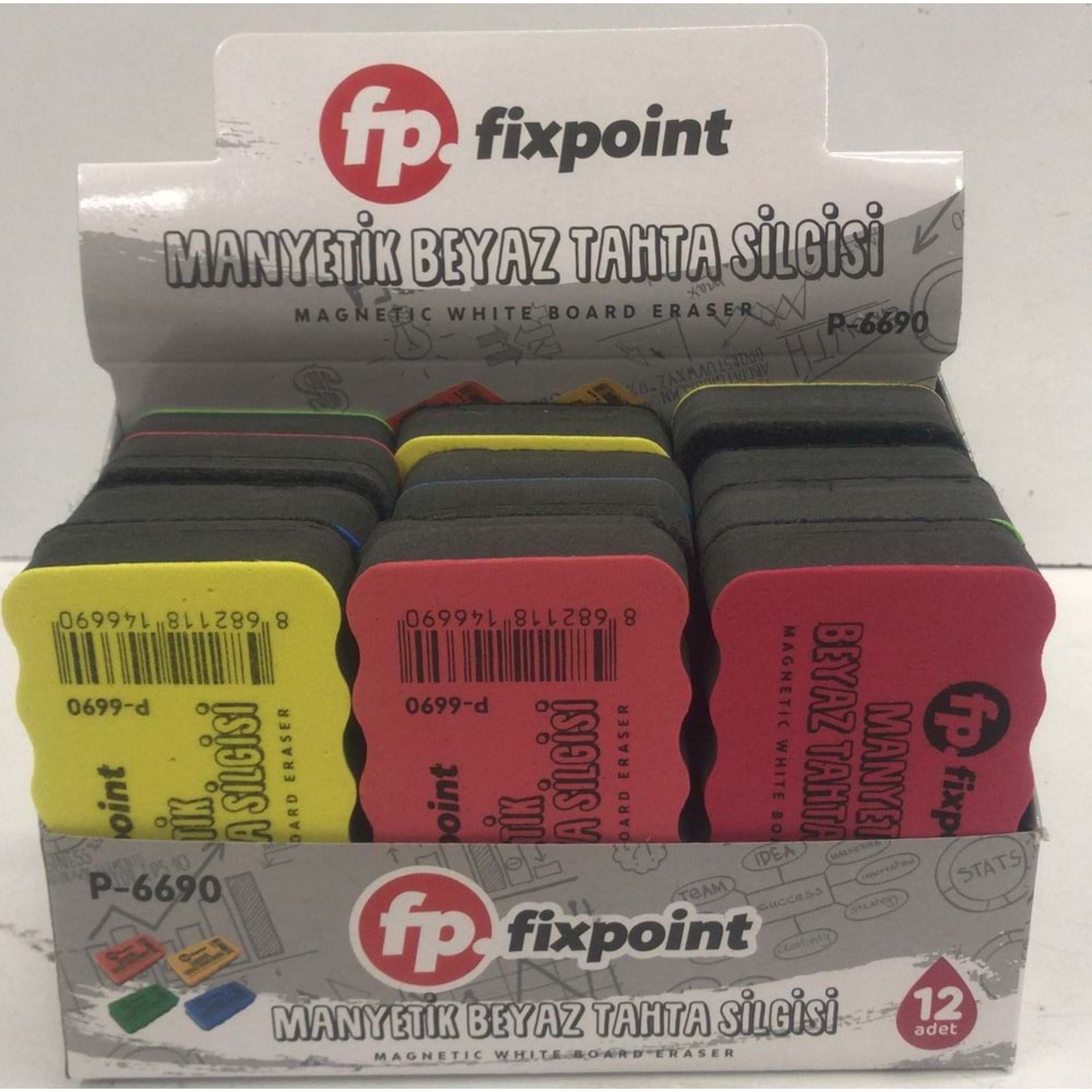 FİXPOİNT MANYETİK TAHTA SİLGİSİ P-6690 *12