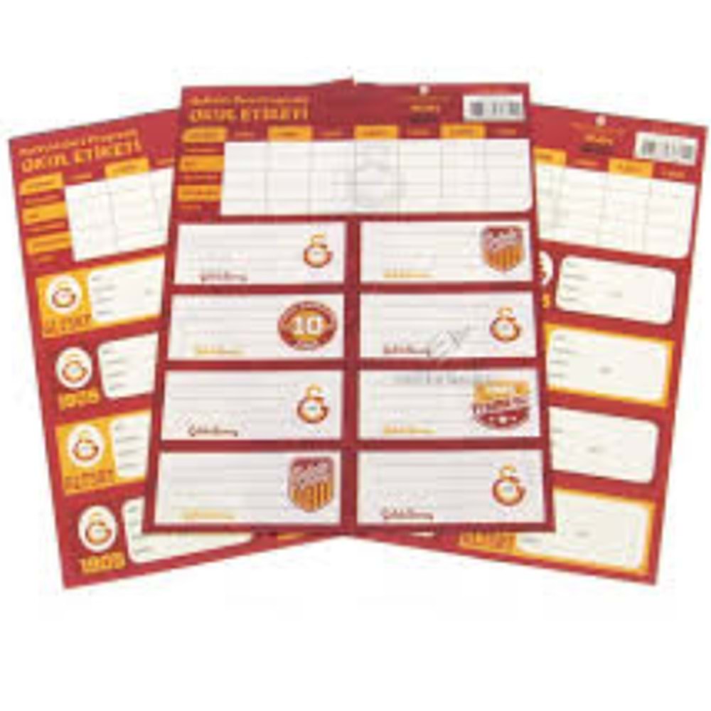 GALATASARAY OKUL ETİKETİ PROGRAMLI 3 LÜ 463643 *25