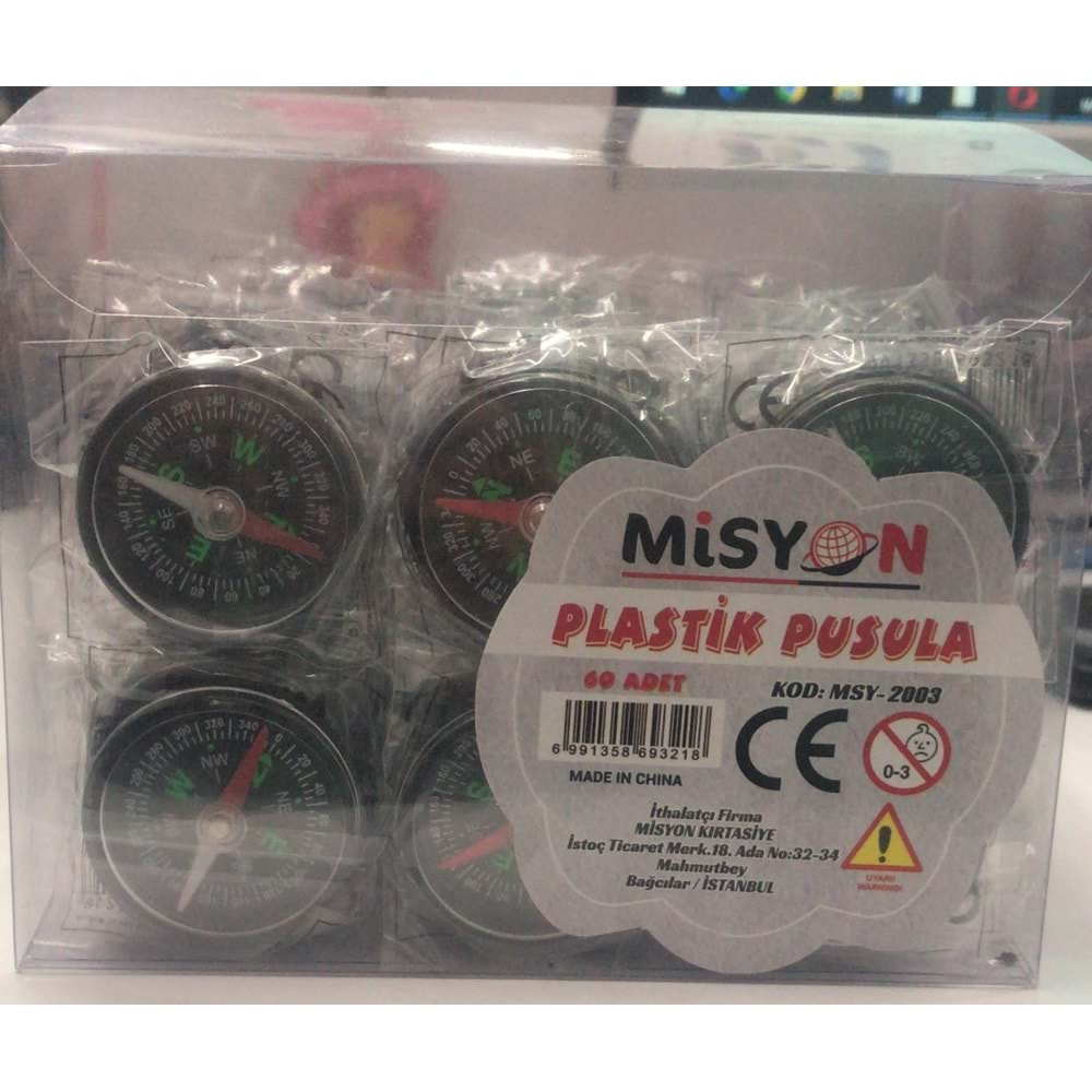 MİSYON PLASTİK PUSULA 60 LI MSY-2003