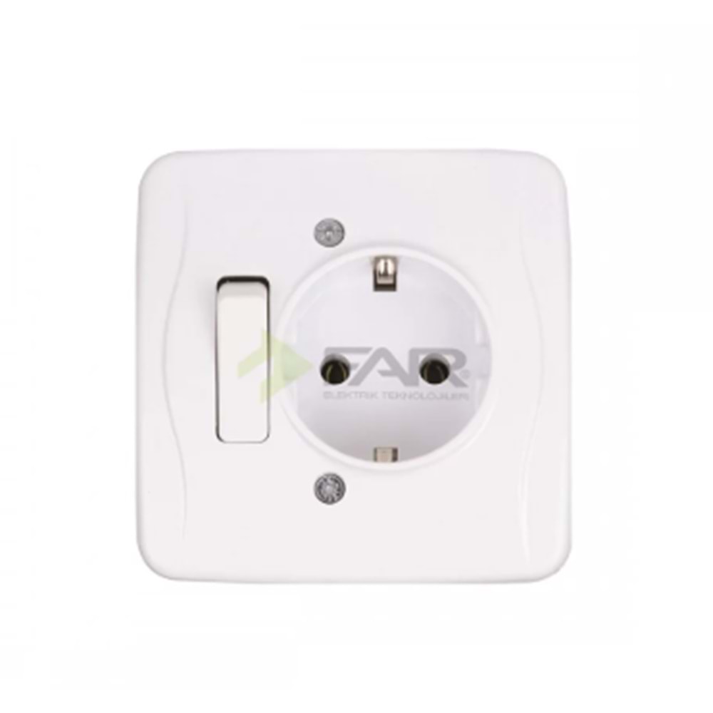 FAR F143 SIVA ALTI ANAHTARLI TOPR. PRİZ *15 *150