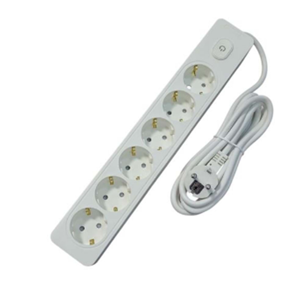 SELDUR 6 LI ANAHTARLI PRİZ 3MT G6TA31B 4318