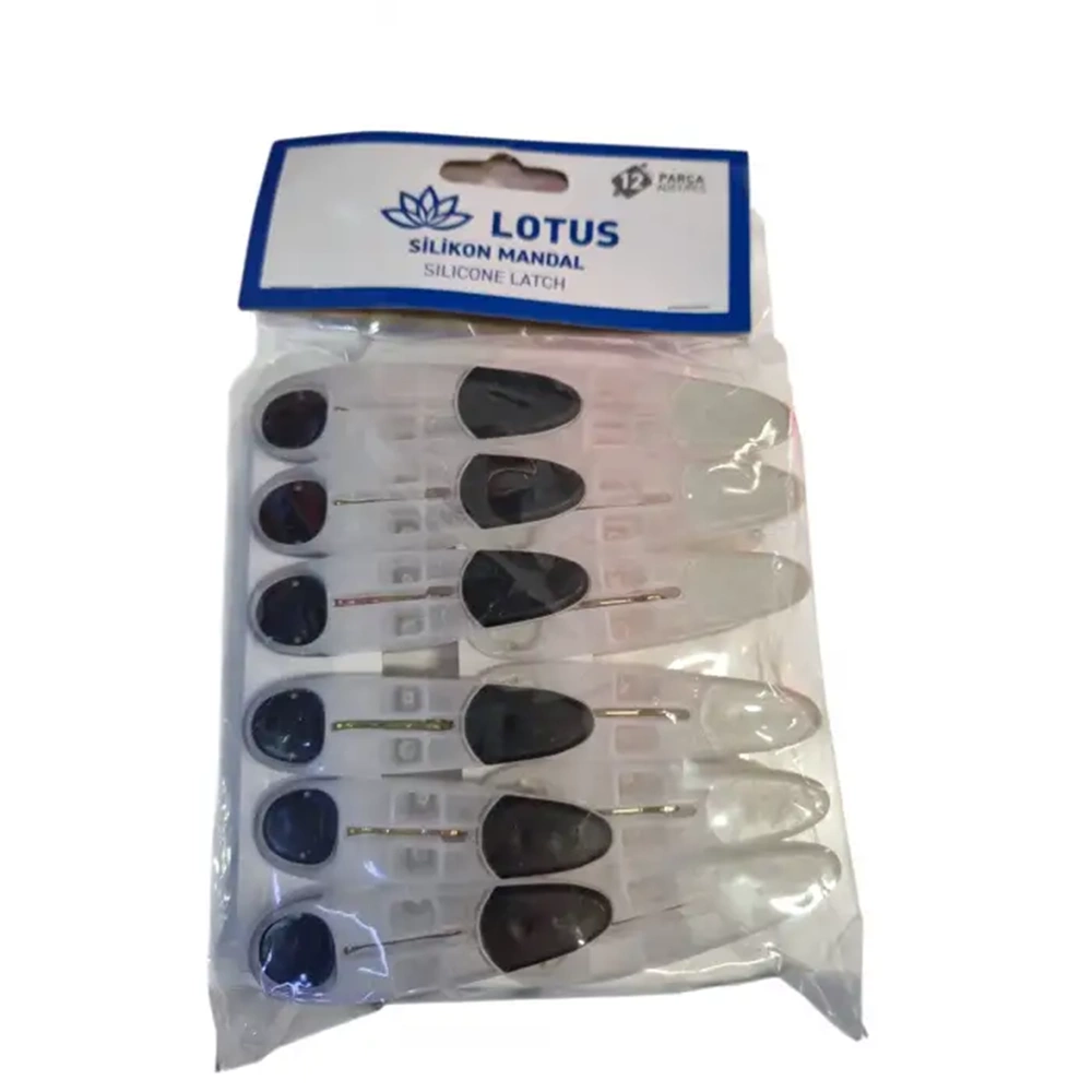 LOTUS 12Lİ BÜYÜK SİLİKON MANDAL LTS-MND46 *144