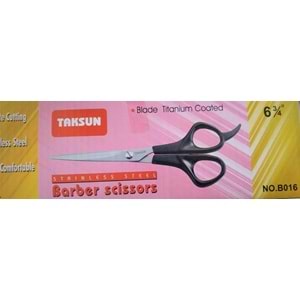 TAKSUN SİYAH SAPLI BERBER MAKAS B016 *12